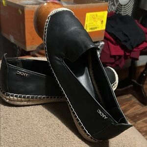 Sophisticated lines set atop beachy espadrilles for a warm-weather